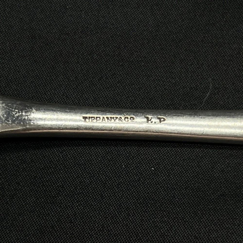 Tiffany & Co Silver Plate Cold Meat Serving Fork Mono N 9.25